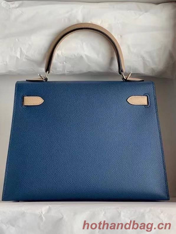 Hermes Original Epsom Leather KEL2578 blue&grey