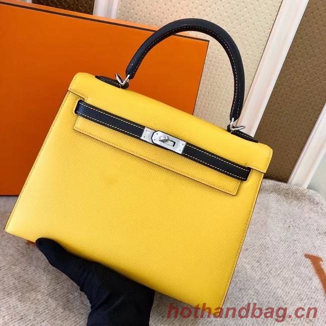 Hermes Original Epsom Leather KEL2578 yellow&black