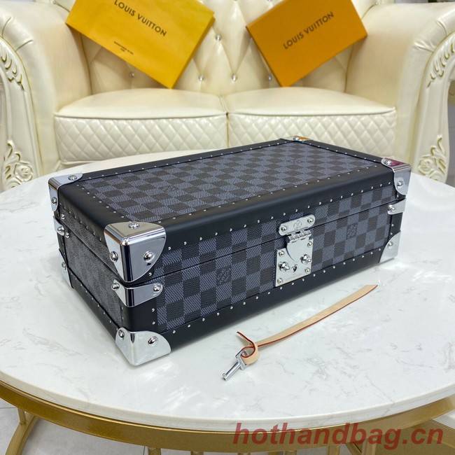 Louis Vuitton Damier Graphite canvas 8 WATCH CASE M47641 gray