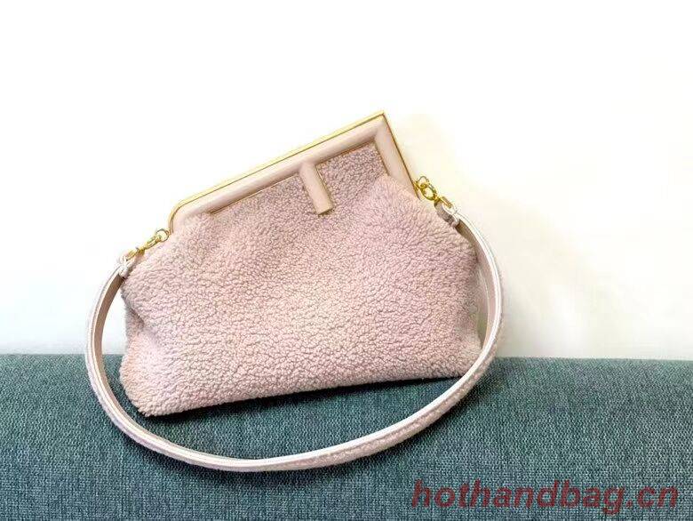 FENDI FIRST MEDIUM sheepskin bag 8BP127AH pink