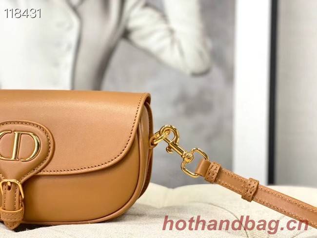 MEDIUM DIOR BOBBY BAG Warm Taupe Box Calfskin M9327 Camel