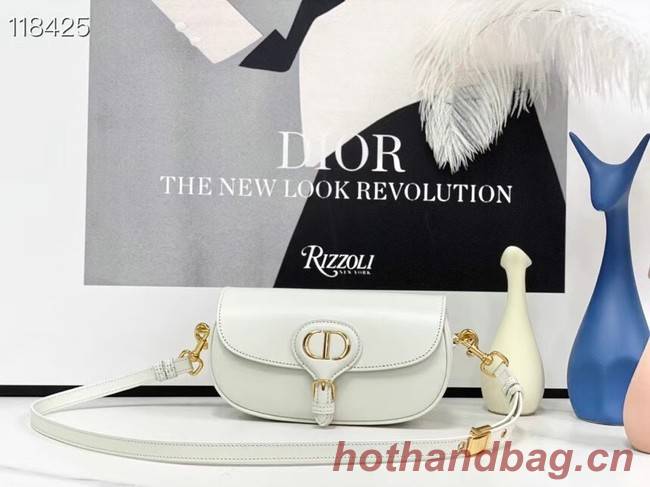 MEDIUM DIOR BOBBY BAG Warm Taupe Box Calfskin M9327 white