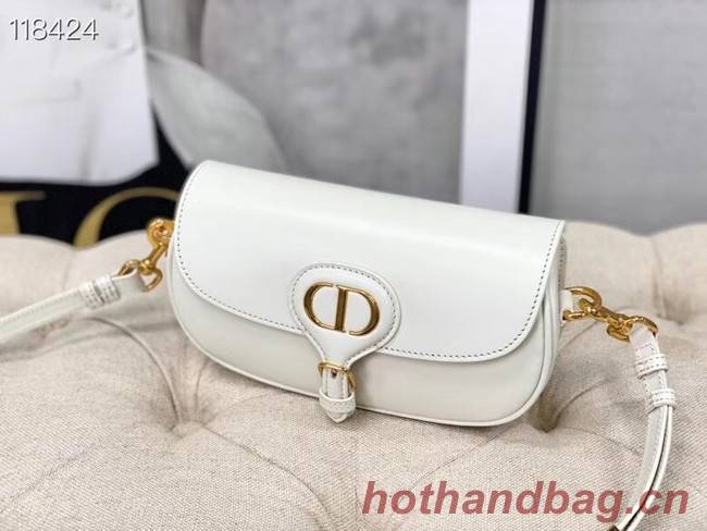 MEDIUM DIOR BOBBY BAG Warm Taupe Box Calfskin M9327 white