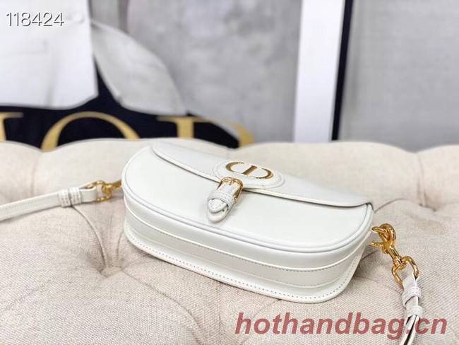 MEDIUM DIOR BOBBY BAG Warm Taupe Box Calfskin M9327 white