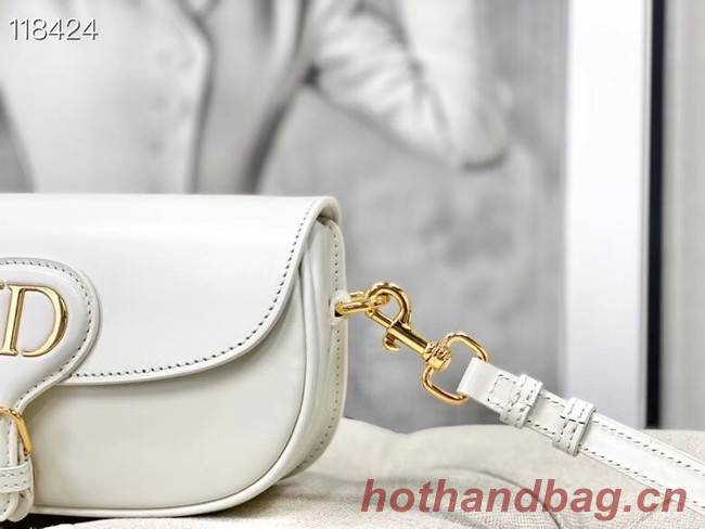 MEDIUM DIOR BOBBY BAG Warm Taupe Box Calfskin M9327 white