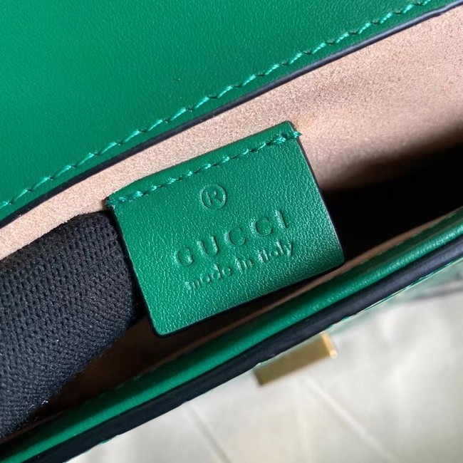 Gucci GG Marmont crocodile mini top handle bag 547260 green