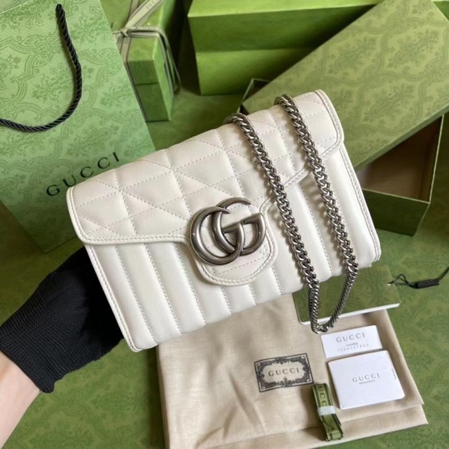 Gucci GG Marmont matelasse mini bag 474575 White