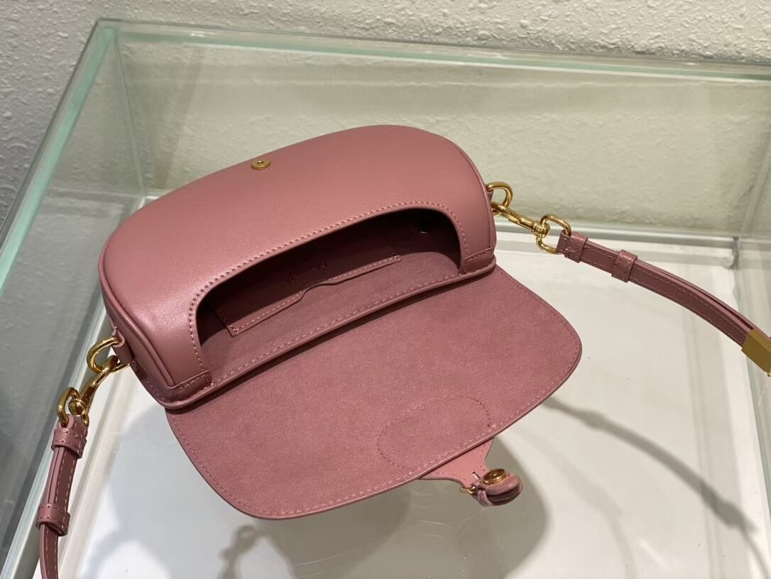 MEDIUM DIOR BOBBY BAG Warm Taupe Box Calfskin M9327 pink