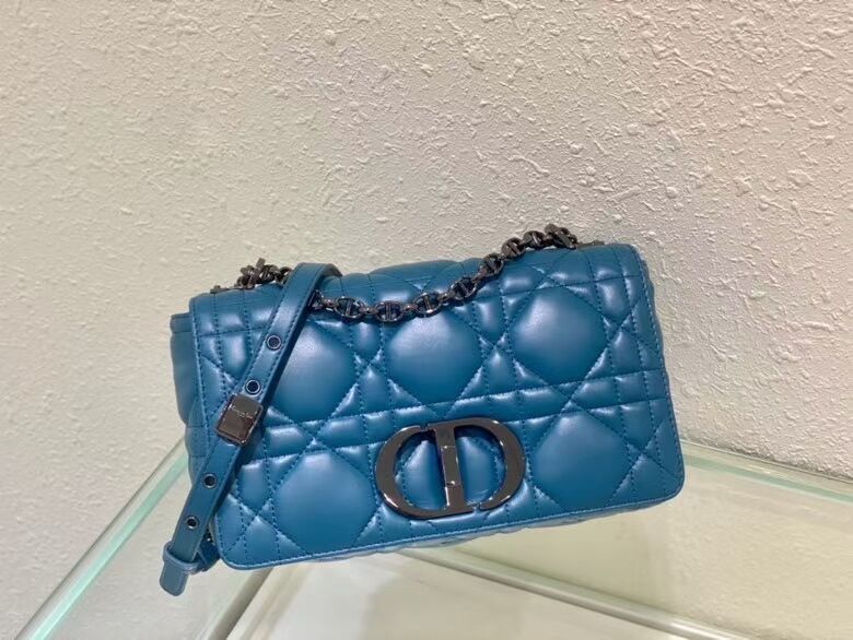 MEDIUM DIOR CARO BAG Gradient Cannage Lambskin M9242WN blue