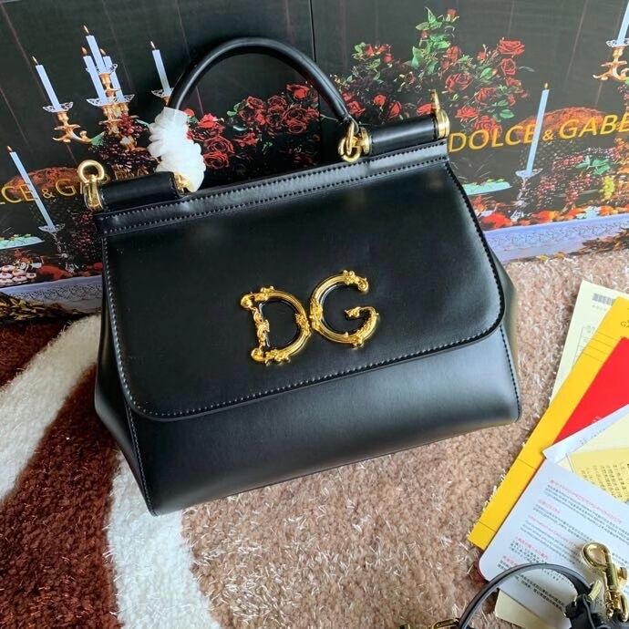 Dolce & Gabbana Origianl Leather Shoulder Bag 5157 black