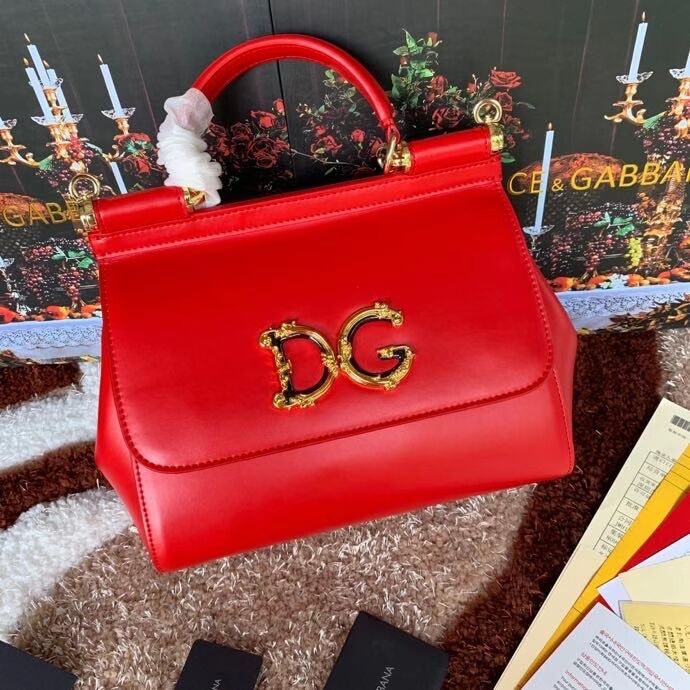 Dolce & Gabbana Origianl Leather Shoulder Bag 5157 red