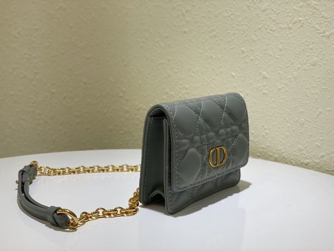 DIOR MINI BOBBY BAG Gradient Cannage Lambskin C0952 gray