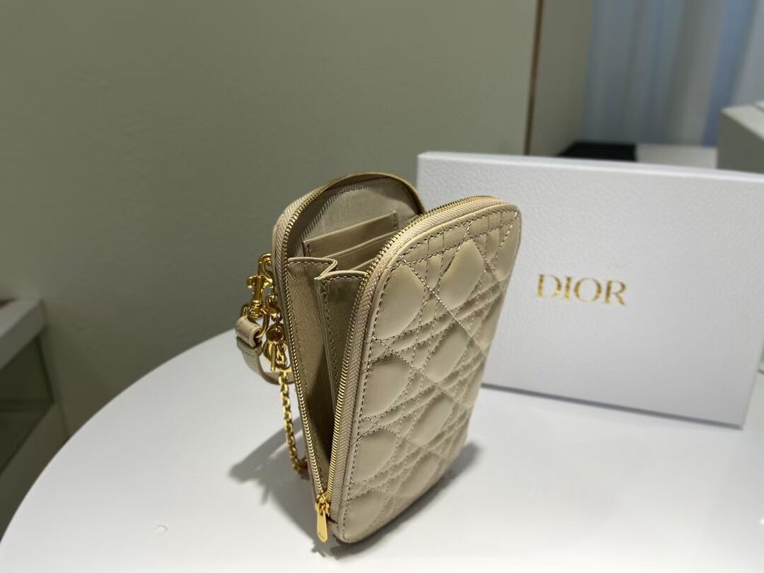 DIOR MINI BOBBY BAG Gradient Cannage Lambskin C0955 Cream