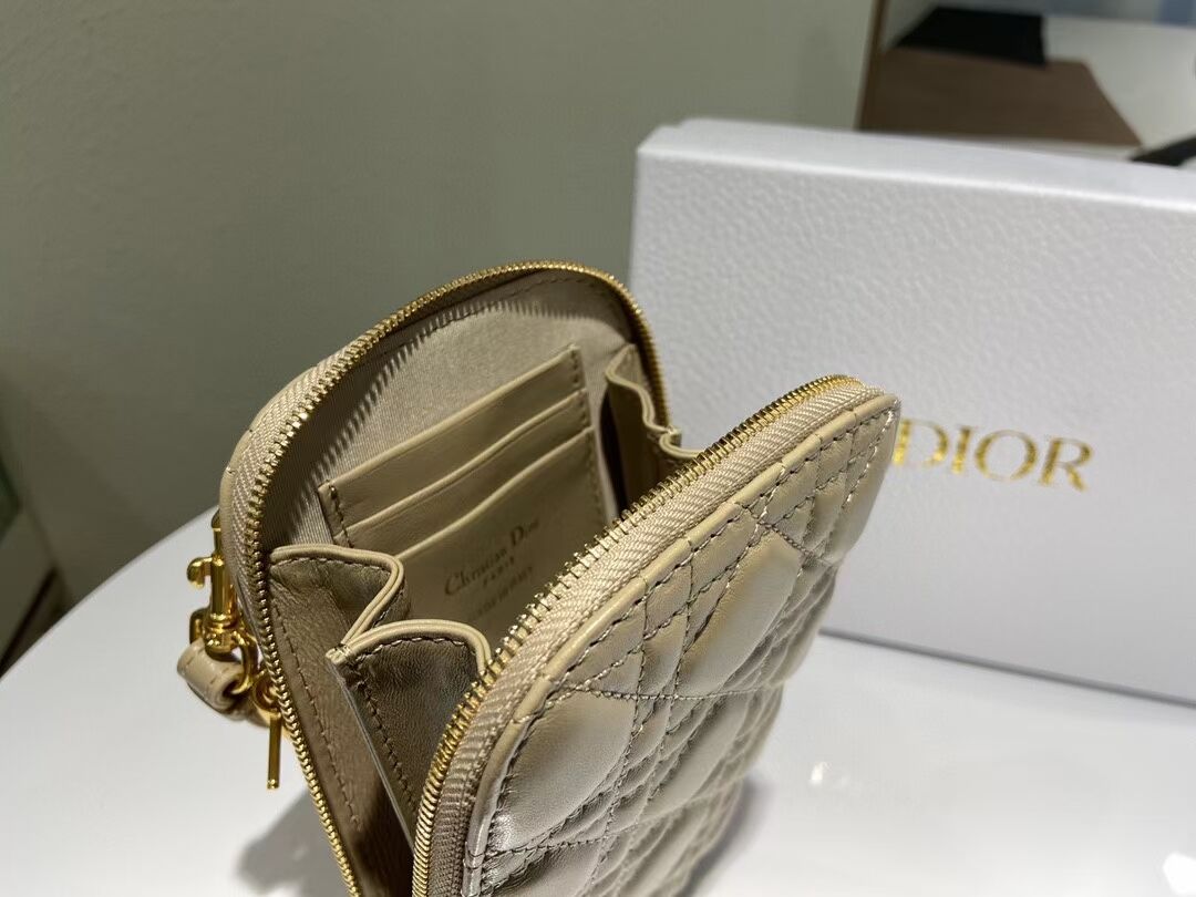 DIOR MINI BOBBY BAG Gradient Cannage Lambskin C0955 Cream