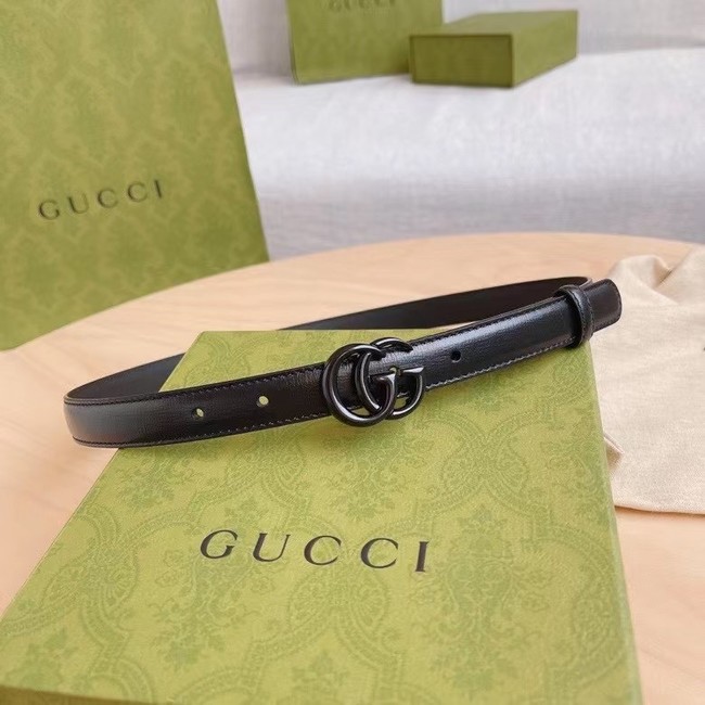 Gucci BELT Raspberry Smooth Calfskin 20 MM B0113UM BLACK