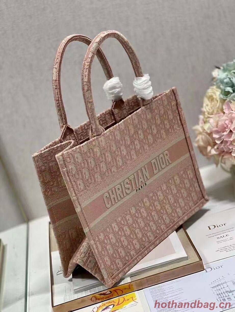 SMALL DIOR BOOK TOTE Embroidery C1287-3 pink