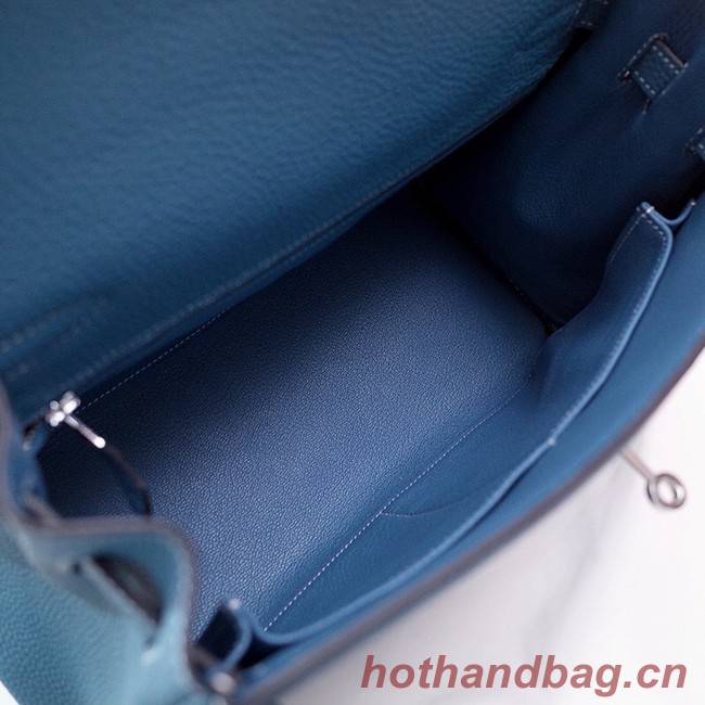 Hermes Kelly Shoulder Bag Original TOGO Leather KY3255 blue