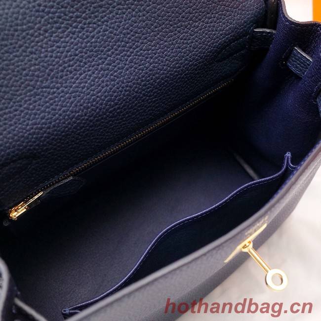 Hermes Kelly Shoulder Bag Original TOGO Leather KY3255 royal blue