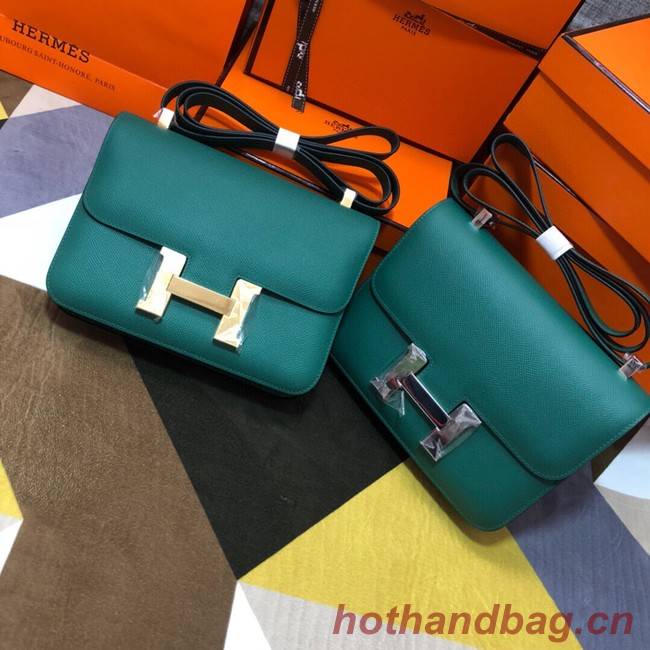 Hermes Original Espom Leather Constance Bag 5333 blackish green