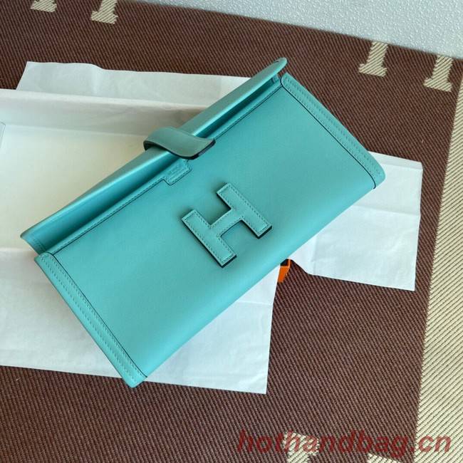 Hermes Original jige swift Leather Clutch 37088 light blue