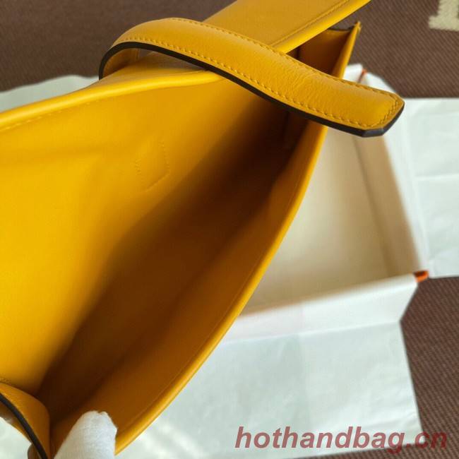 Hermes Original jige swift Leather Clutch 37088 yellow