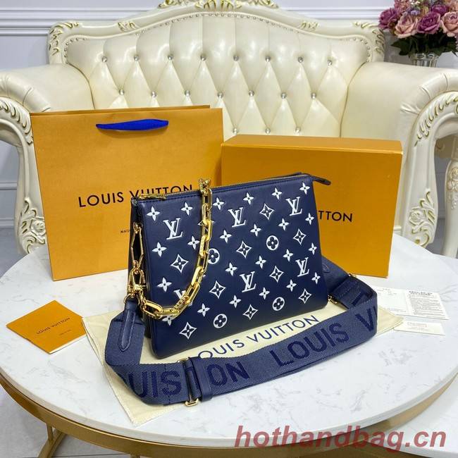 Louis Vuitton COUSSIN PM M58626 Royal blue & white