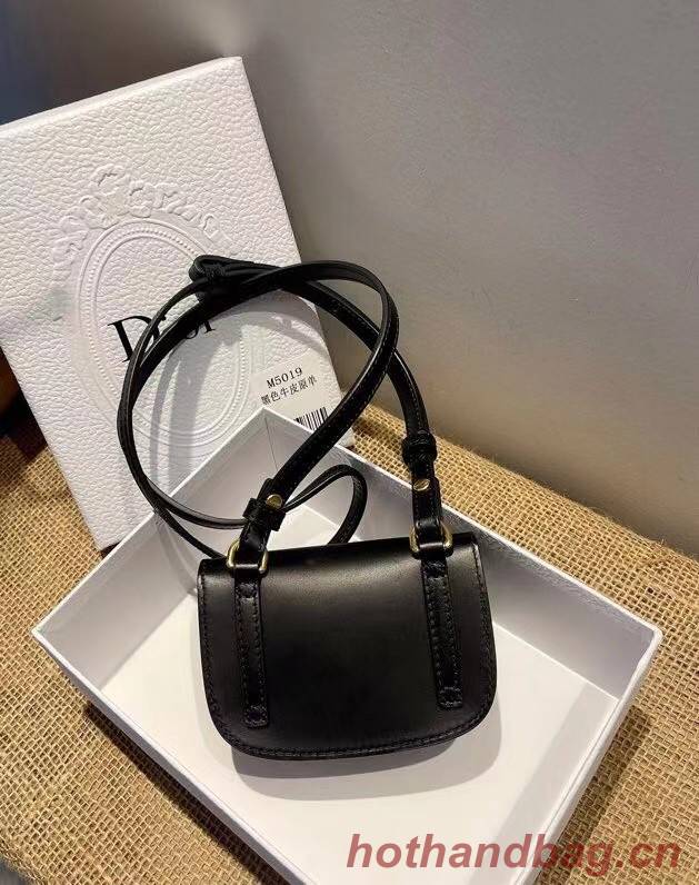 MINI DIOR BOBBY BAG Warm Taupe Box Calfskin S5109U BLACK 