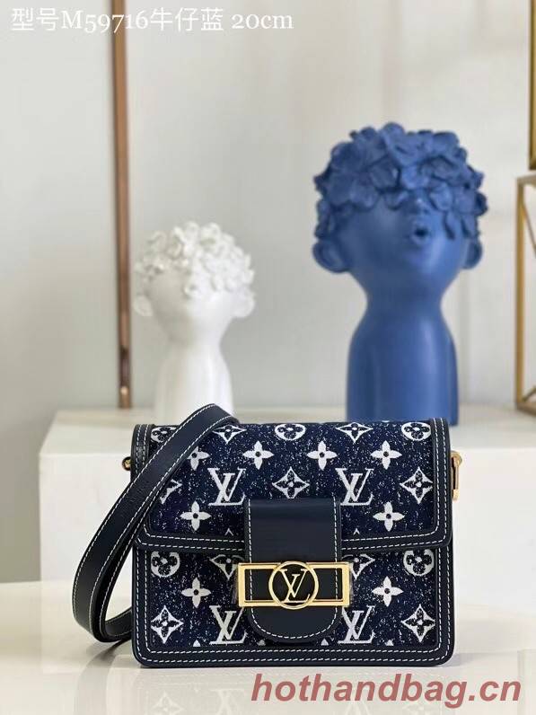 Louis Vuitton DAUPHINE PM M59480 Navy Blue