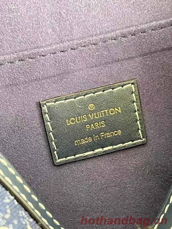 Louis Vuitton Monogram denim DAUPHINE MM M59483 Navy Blue