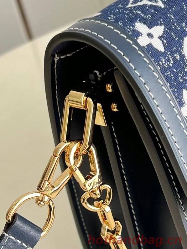 Louis Vuitton Monogram denim DAUPHINE MM M59483 Navy Blue