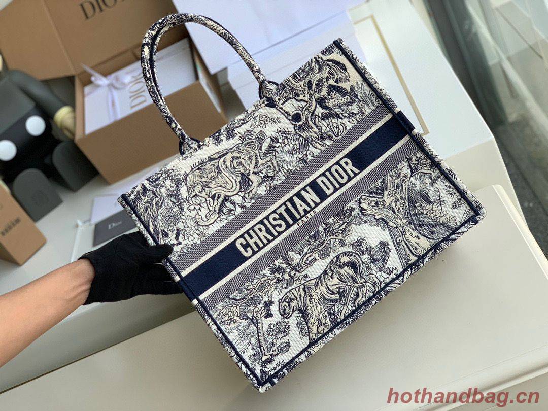 DIOR BOOK TOTE BAG TOILE DE JOUY M1286ZT Customized Name