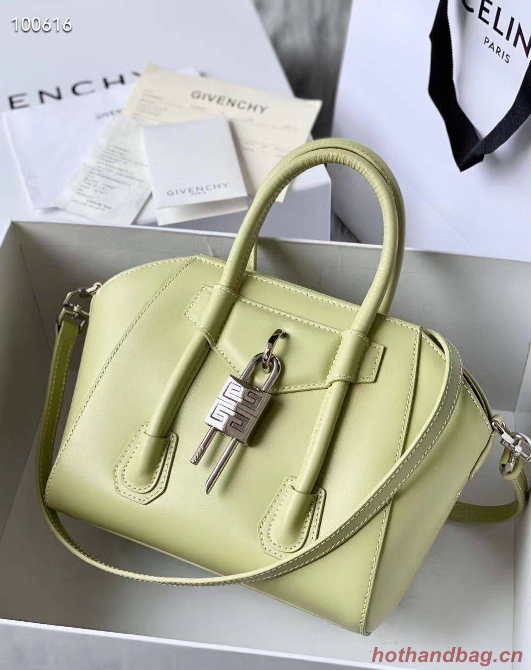 Givenchy Grained Original Calfskin Small Antigona Bag BB0512 Light Green