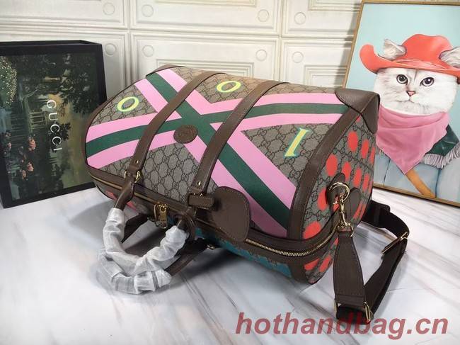 Gucci GG carnation print duffle bag 681133 brown