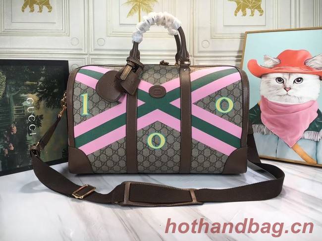 Gucci GG carnation print duffle bag 681133 brown