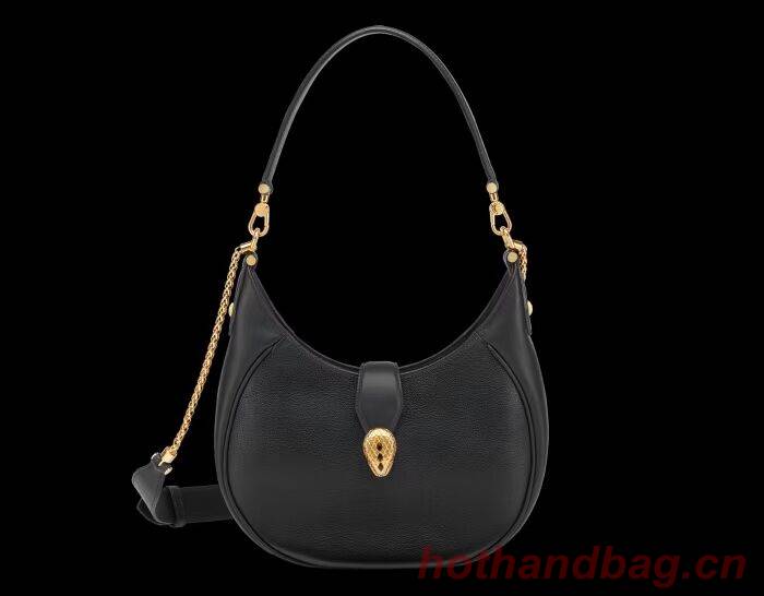 BVLGARI Shoulder Bag Calfskin Leather B281640 black