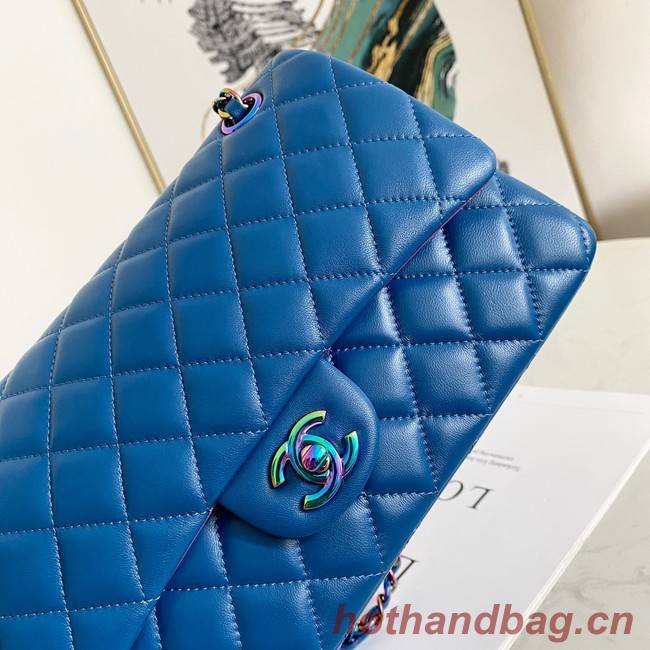 Chanel Flap Lambskin Shoulder Bag 1112 Electro optic blue