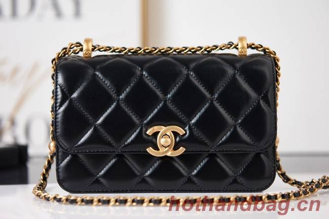 Chanel Flap Lambskin mini Shoulder Bag AS2615 black