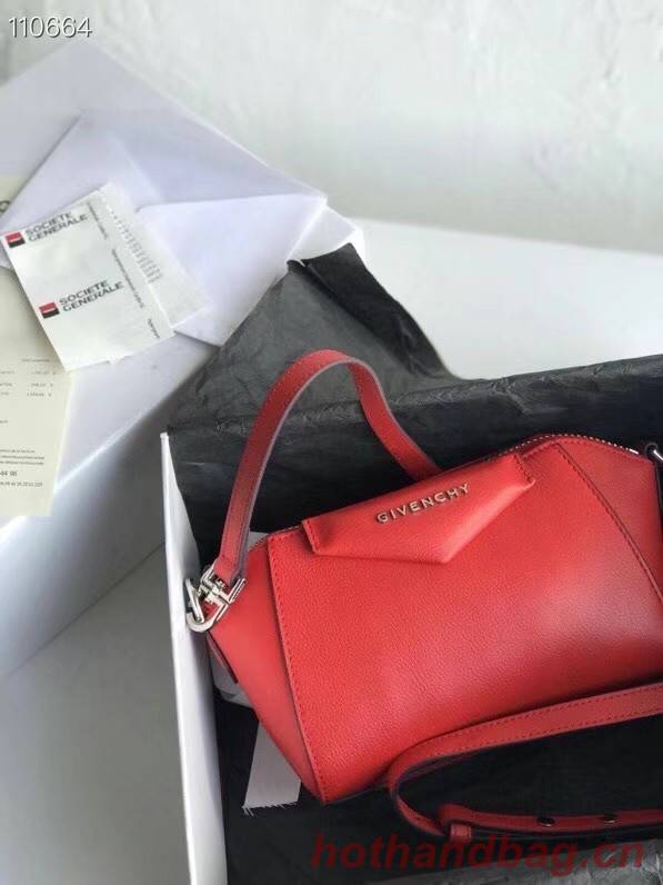 GIVENCHY Original Leather Shoulder Bag 1870 red