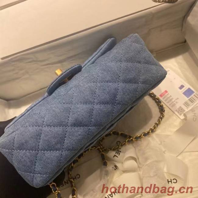 Chanel Flap denim Shoulder Bag AS1116 blue