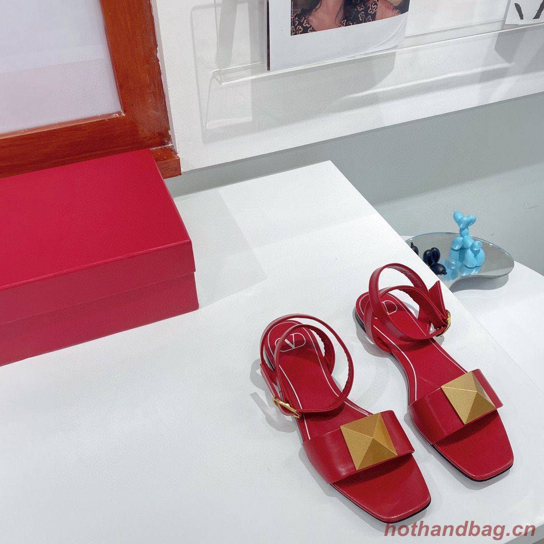 Valentino Flat Sandals Shoes W17319163 Red