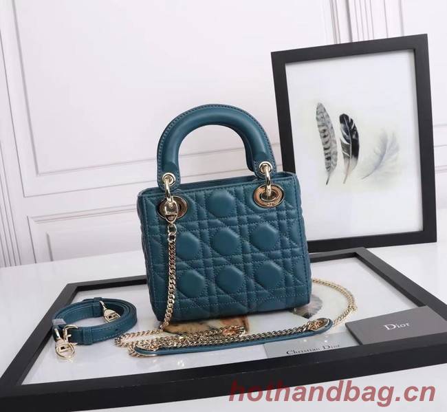 MINI LADY DIOR BAG Lambskin M0566OE blue