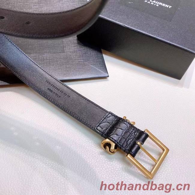 YSL Leather 30MM BELT 0235