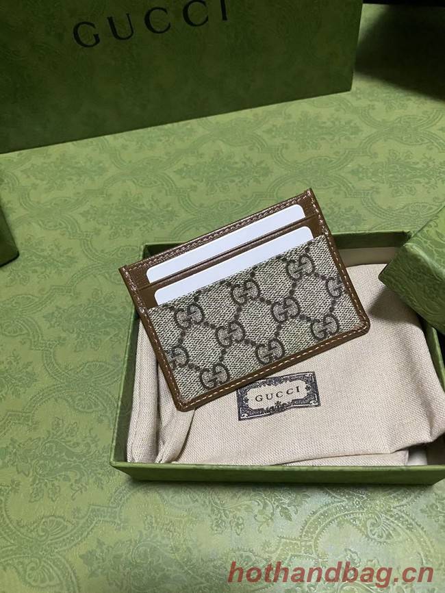 Gucci Card case with Interlocking G 673002 brown