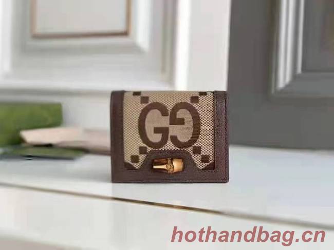 Gucci Diana jumbo GG card case 658244 brown