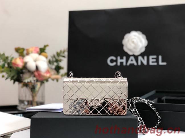 Chanel Box Shoulder Bag C5691 silver