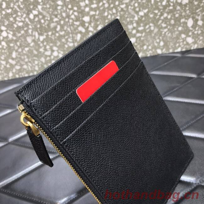 VALENTINO GARAVANI Stud Sign Grained Calfskin clutch bag 0620 black