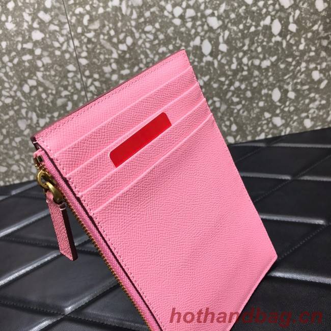 VALENTINO GARAVANI Stud Sign Grained Calfskin clutch bag 0620 pink