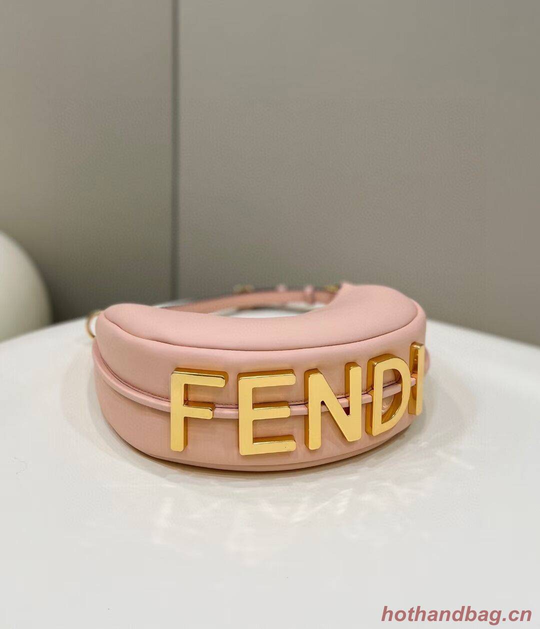 Fendi graphy Small Pale pink leather bag 8BR798