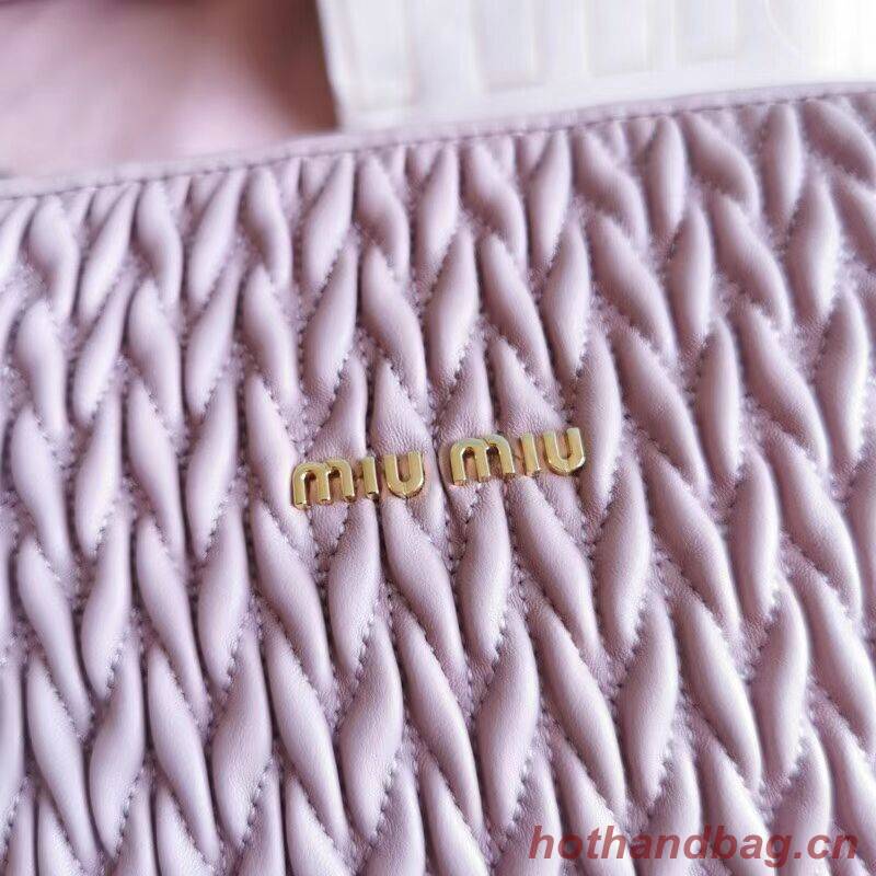 miu miu Matelasse Nappa Leather mini Shoulder Bag 6BE641 pink