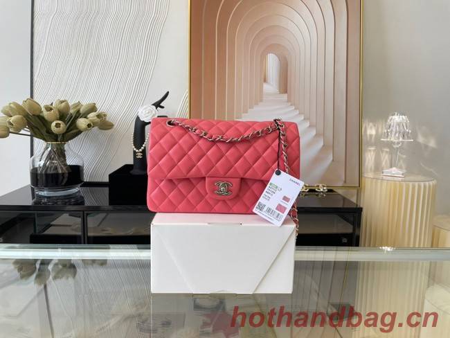 Chanel classic handbag Lambskin&silver Metal 01112 pink